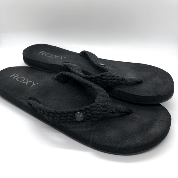 Roxy braided sandal flip flops thong style size 8 1/2-9 - Picture 2 of 7